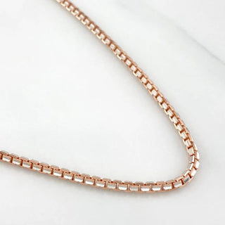 Cadena Veneciana | Dos Oros Blanco Rosa 18K | 17.8 g | 60.2 cm | 2 mm