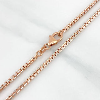 Cadena Veneciana | Dos Oros Blanco Rosa 18K | 17.8 g | 60.2 cm | 2 mm