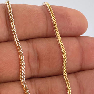 Cadena Franco | Dos Oros Amarillo Blanco +3 18K | 11.25gr | 60cm
