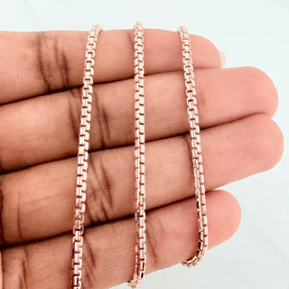 Cadena Veneciana | Dos Oros Blanco Rosa 18K | 17.8 g | 60.2 cm | 2 mm