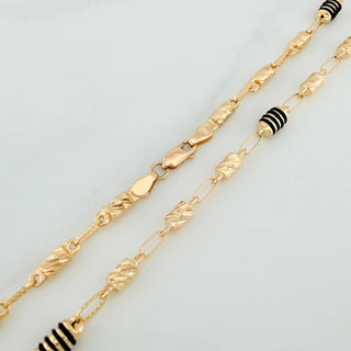 Cadena Rustica Barril Cilindro | Oro Amarillo 18K | 12.6 g | 61 cm | 4.6 mm