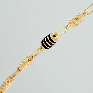 Cadena Rustica Barril Cilindro | Oro Amarillo 18K | 12.6 g | 61 cm | 4.6 mm