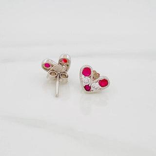 Topos Corazón Rubí 34Pts | Plata 925 | 1.1 g | 8.55 mm