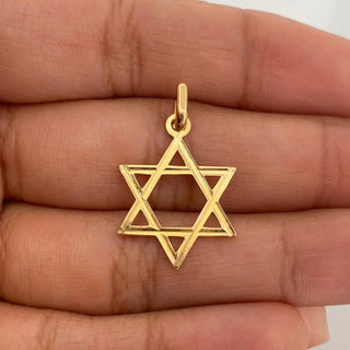 Dije Estrella de David | Oro Amarillo 18K | 1.25gr | 2.8cm
