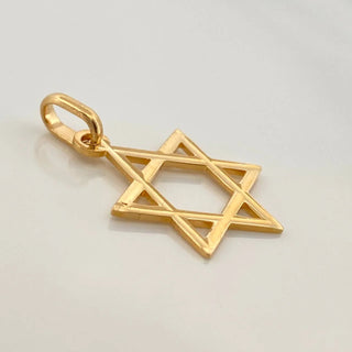Dije Estrella de David | Oro Amarillo 18K | 1.25gr | 2.8cm