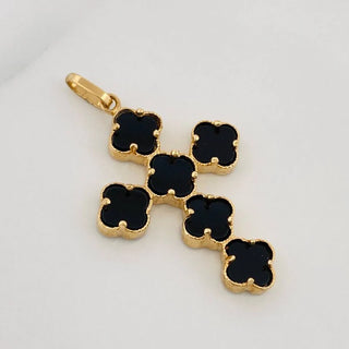 Dije Cruz Trebol | Oro Amarillo 18K | 2.55 g | 3.5 cm