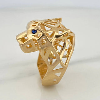 Anillo Pantera Filigrana | Oro Amarillo 18K | 13.15gr | T9 1/4