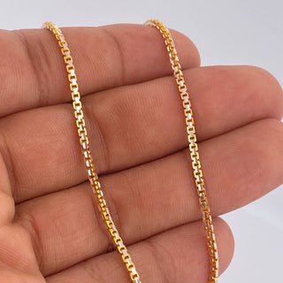Cadena Veneciana | Dos Oros Amarillo Blanco 18K | 13.8 g | 60 cm | 1.9 mm