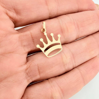 Dije Corona Real | Oro Amarillo 18K | 0.45 g | 2.2 cm