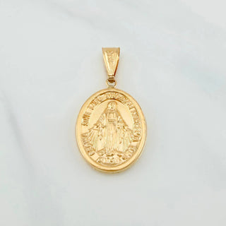 Dije Virgen Milagrosa | Oro Amarillo 18K | 2 g | 3.5 cm