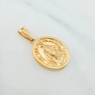 Dije Virgen Milagrosa | Oro Amarillo 18K | 2 g | 3.5 cm