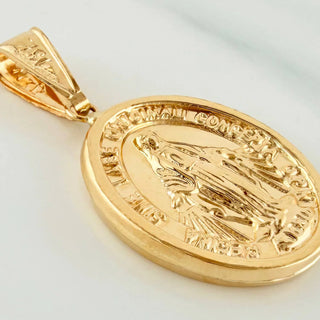 Dije Virgen Milagrosa | Oro Amarillo 18K | 2 g | 3.5 cm