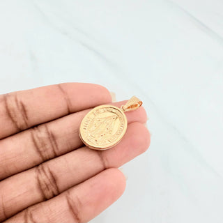 Dije Virgen Milagrosa | Oro Amarillo 18K | 2 g | 3.5 cm