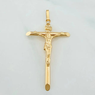 Dije Cruz Cristo | Oro Amarillo 18K | 2.95 g | 6.3 cm