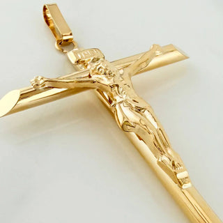 Dije Cruz Cristo | Oro Amarillo 18K | 2.95 g | 6.3 cm