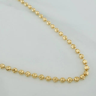 Cadena Militar Media Luna Diamantada | Oro Amarillo 18K | 15.05 g | 61 cm | 3 mm
