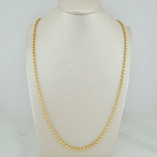 Cadena Militar Media Luna Diamantada | Oro Amarillo 18K | 15.05 g | 61 cm | 3 mm