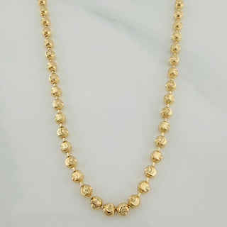 Cadena Militar Media Luna Diamantada | Oro Amarillo 18K | 15.05 g | 61 cm | 3 mm