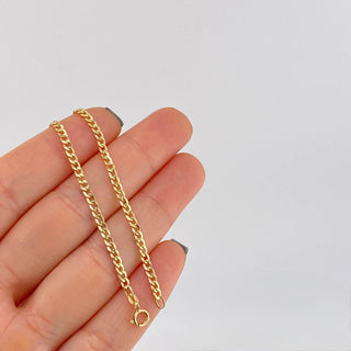 Pulso Cubano | Oro Amarillo 18K | 1.5 g | 19 cm | 2.5 mm