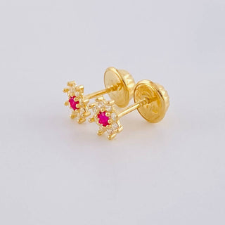 Topos Flor Ocho Petalos | Oro Amarillo 18K | 0.6 g | 5.4 mm