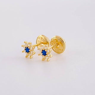 Topos Flor Ocho Petalos | Oro Amarillo 18K | 0.6 g | 5.4 mm