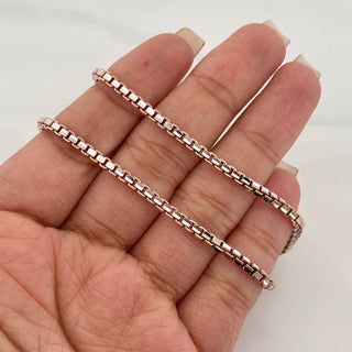 Cadena Veneciana | Oro Blanco / Oro Rosa 18K | 31.6 g | 65.5 cm | 1.3 mm