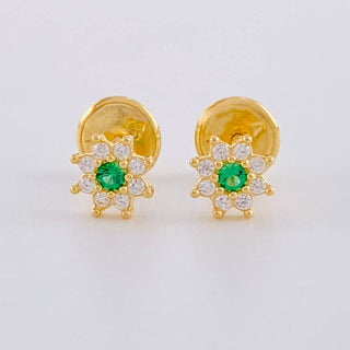 Topos Flor Ocho Petalos | Oro Amarillo 18K | 0.6 g | 5 mm