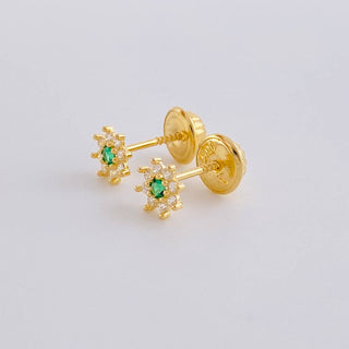 Topos Flor Ocho Petalos | Oro Amarillo 18K | 0.6 g | 5 mm