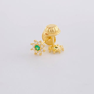 Topos Flor Ocho Petalos | Oro Amarillo 18K | 0.6 g | 5 mm