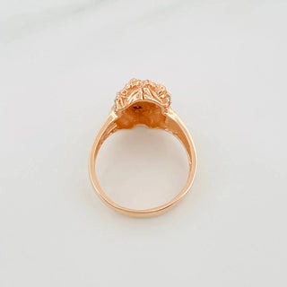 Anillo Rostro Cristo | Dos Oros Blanco Rosa 18K | 6.9 g | T9 1/2