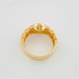 Anillo Correa Signo Peso | Oro Amarillo 18K | 8.8 g | T10 3/4