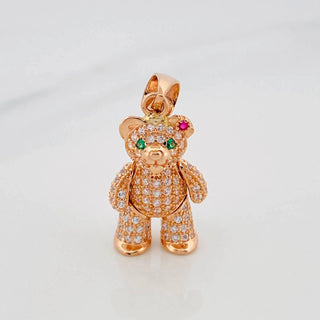 Dije Oso Moño Articulado | Oro Rosa 18K | 4.3 g | 3 cm
