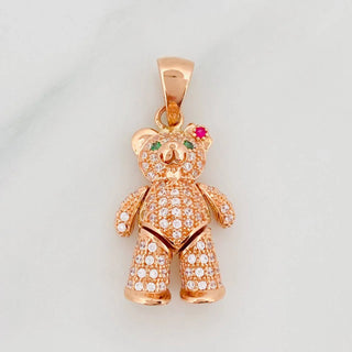 Dije Oso Moño Articulado | Oro Rosa 18K | 4.3 g | 3 cm