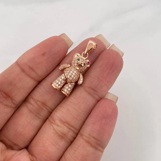 Dije Oso Moño Articulado | Oro Rosa 18K | 4.3 g | 3 cm