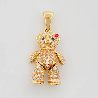 Dije Oso Moño Articulado | Oro Amarillo 18K | 4.4 g | 3 cm