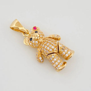 Dije Oso Moño Articulado | Oro Amarillo 18K | 4.4 g | 3 cm