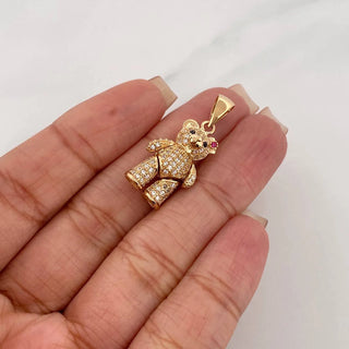Dije Oso Moño Articulado | Oro Amarillo 18K | 4.4 g | 3 cm