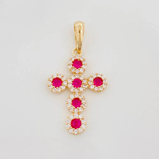 Dije Cruz Tupida | Oro Amarillo 18K | 2.6 g | 3.3 cm