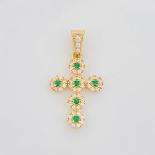Dije Cruz Tupida | Oro Amarillo 18K | 1.8 g | 2.5 cm