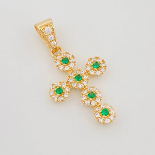 Dije Cruz Tupida | Oro Amarillo 18K | 1.8 g | 2.5 cm