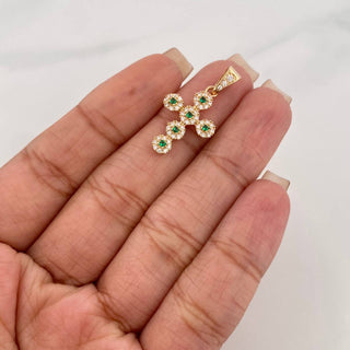Dije Cruz Tupida | Oro Amarillo 18K | 1.8 g | 2.5 cm