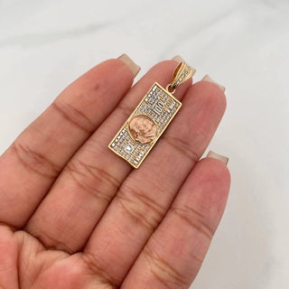 Dije Billete Dolar | Tres Oros 18K | 3.45 g | 3.5 cm