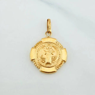 Dije San Benito | Oro Amarillo 18K | 2.1 g | 3 cm