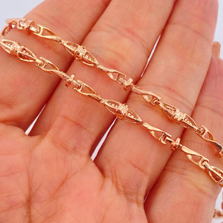 Cadena Rustica Dubai | Oro Rosa 18K | 31.75 g | 67.1 cm | 3.8 mm