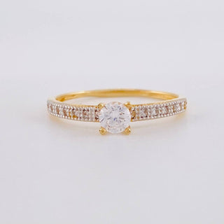 Anillo Solitario Churumbela Cuadrada | Oro Amarillo 18K | 1.75 g | T7