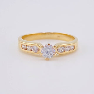 Anillo Solitario Tupido | Oro Amarillo 18K | 2.95 g | T6