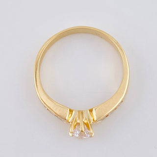 Anillo Solitario Tupido | Oro Amarillo 18K | 2.95 g | T6