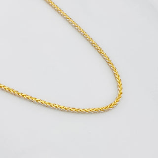 Cadena Franco | Dos Oros Amarillo Blanco 18K | 2.6 g | 60 cm | 1.29 mm