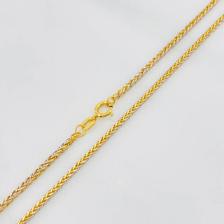 Cadena Franco | Dos Oros Amarillo Blanco 18K | 2.6 g | 60 cm | 1.29 mm