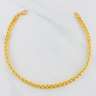 Pulso Lazo Corazón | Oro Amarillo 18K | 2.75 g | 19.3 cm | 4.14 mm